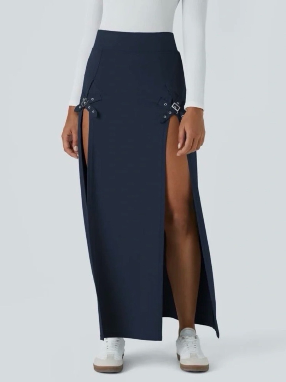 Halara 2-in-1 maxi skirt with shorts size large nwt